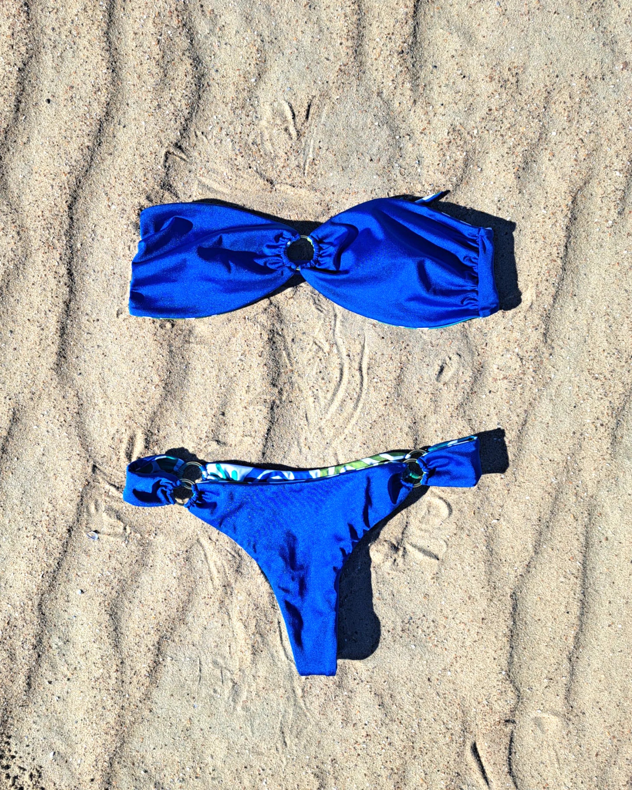 Blue Coral Bandeau Top